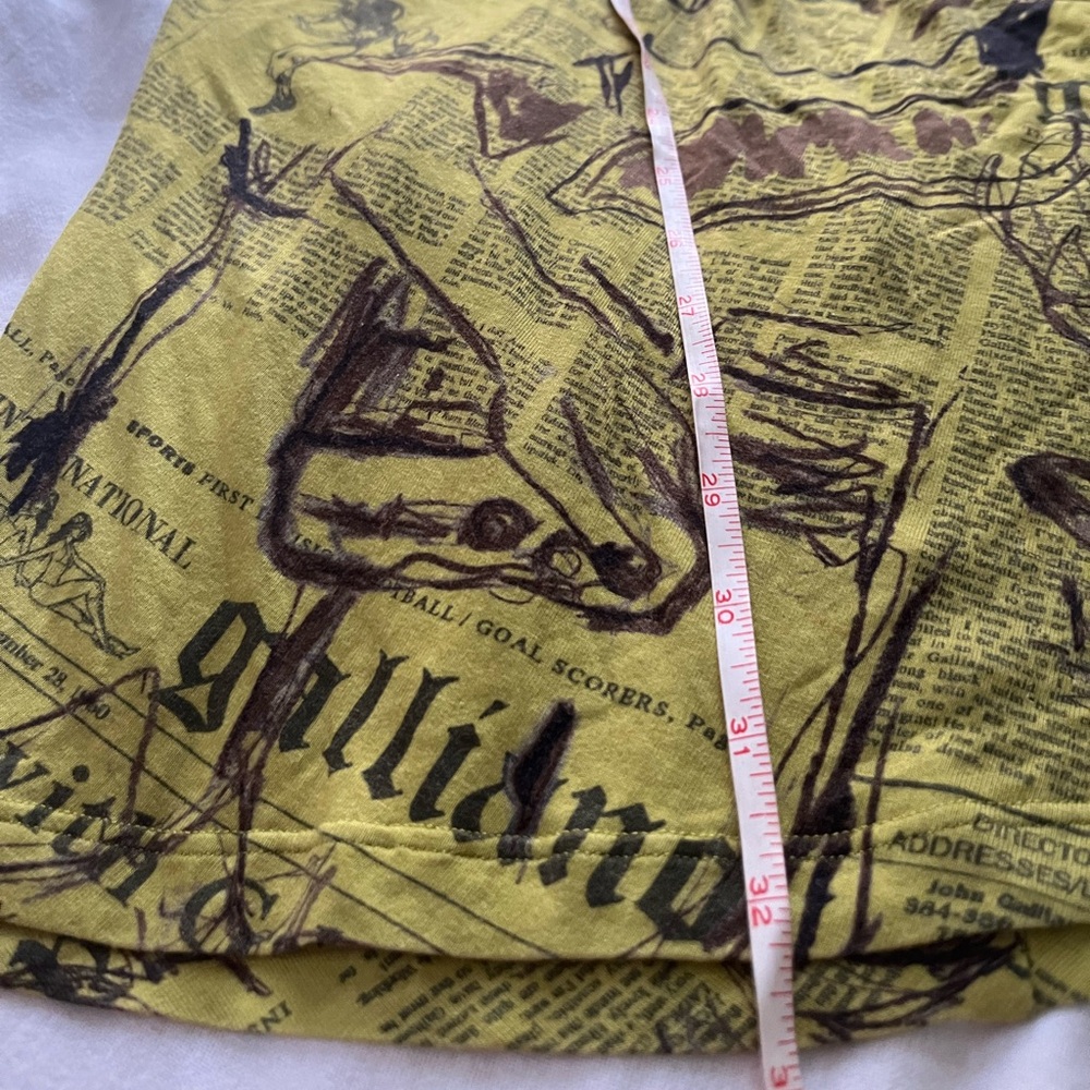 SOLD Galliano Newsprint Dress - Picture 6 of 9